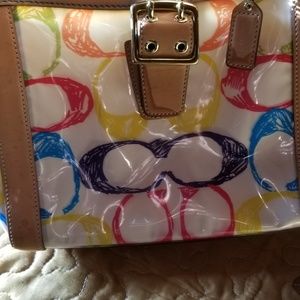Beautiful Coach multicolor vinyl